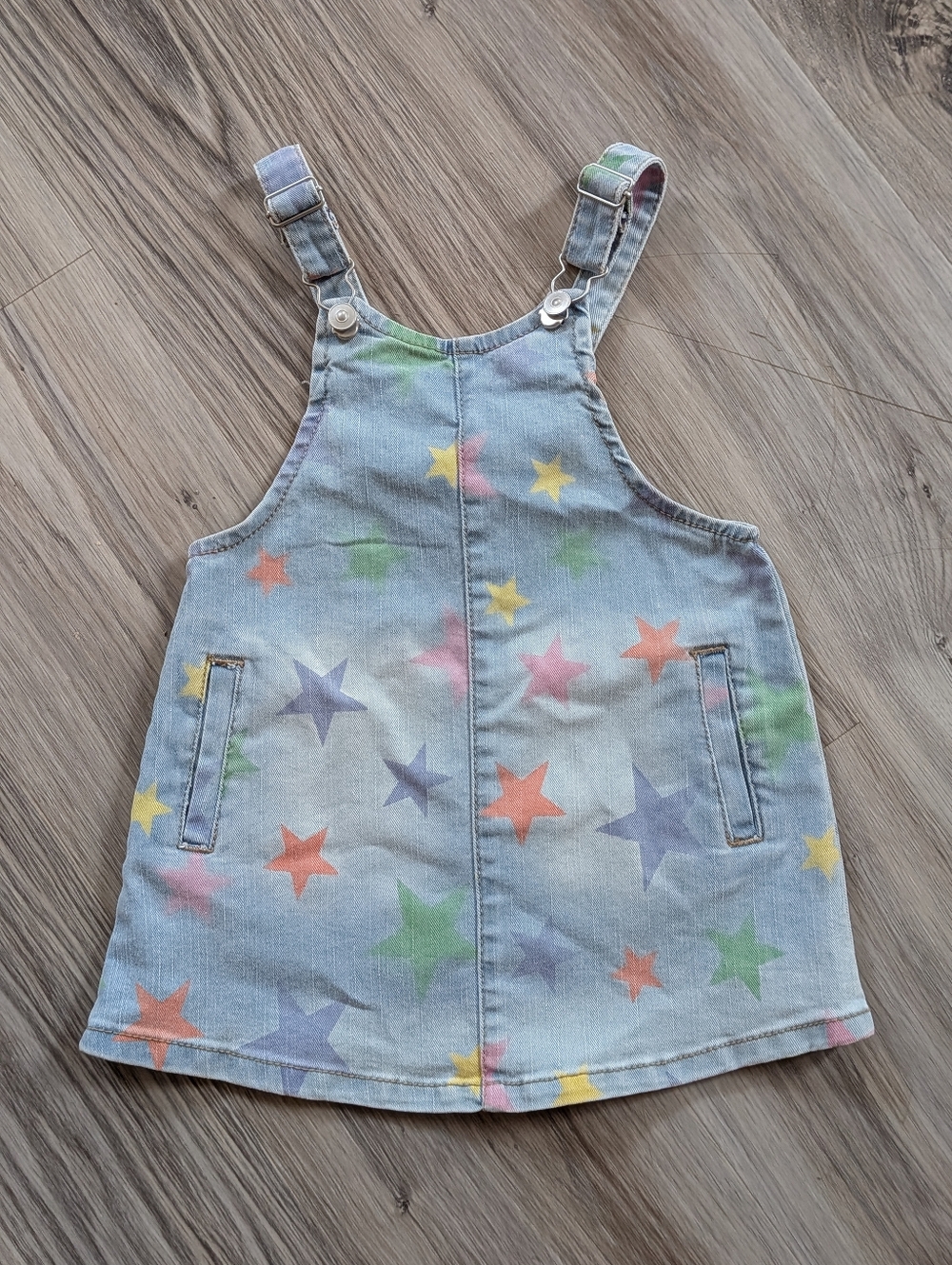 Girls Wonder‎ Nation Star Print Jean Overall Dress Like New 2T Denim